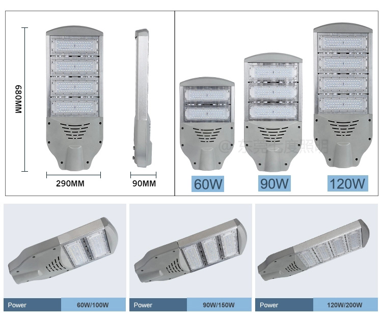 模组led路灯头一般功率系列成品展示